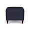 Lesro Siena Lounge Reception 1 Seat Bench, Walnut, OH Navy Upholstery SN1001 - alternate 1